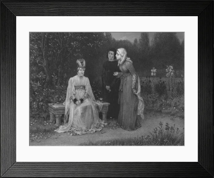 Framed Print : Queen Isabella and Her Ladies (King Richard II), c1870. Artist: T Sherratt Framed Print : Queen Isabella and Her Ladies (King Richard II), c1870. Artist: T Sherratt