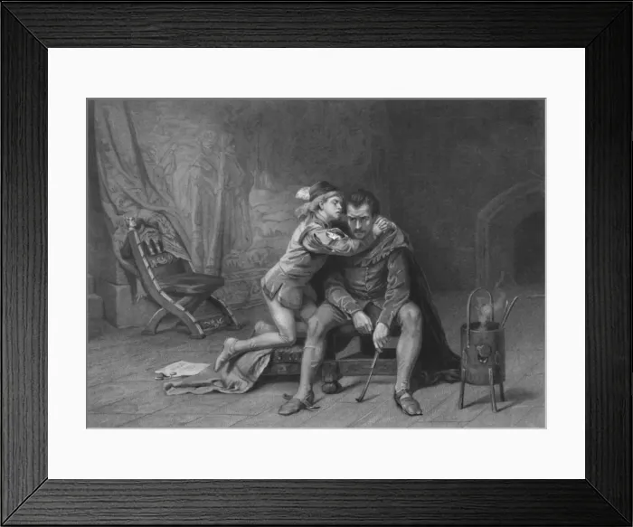 Framed Print : Prince Arthur and Hubert (King John), c1870. Artist: David Desvachez Framed Print : Prince Arthur and Hubert (King John), c1870. Artist: David Desvachez