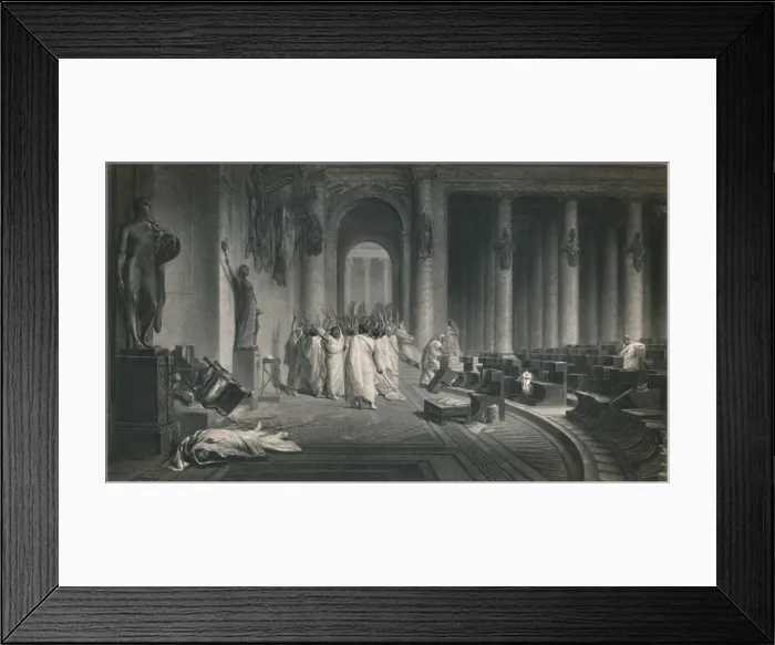Framed Print : The Death of Caesar. (Julius Caesar), c1870. Artist: JC Armytage Framed Print : The Death of Caesar. (Julius Caesar), c1870. Artist: JC Armytage