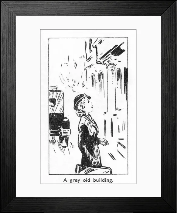 Framed Print : A grey old building, 1940 Framed Print : A grey old building, 1940