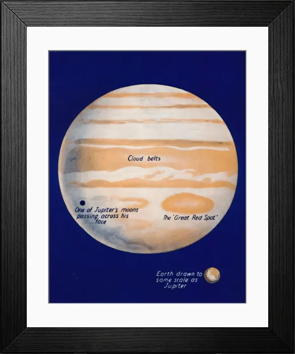 Framed Print : The Giant Planet and His Great Red Spot, 1935 Framed Print : The Giant Planet and His Great Red Spot, 1935