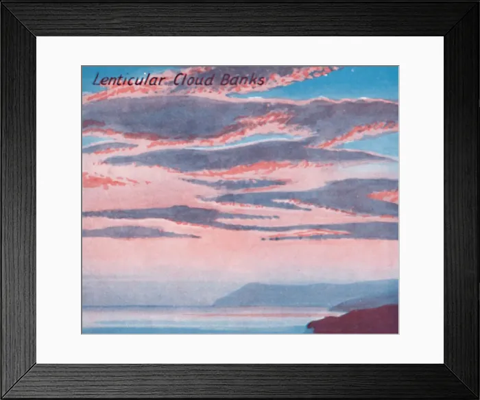 Framed Print : Lenticular Cloud Banks - A Dozen of the Principal Cloud Forms In The Sky, 1935 Framed Print : Lenticular Cloud Banks - A Dozen of the Principal Cloud Forms In The Sky, 1935