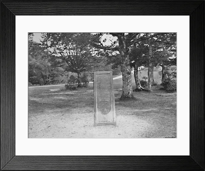 Framed Print : Rufus Stone, New Forest, c1896. Artist: Poulton & Co Framed Print : Rufus Stone, New Forest, c1896. Artist: Poulton & Co