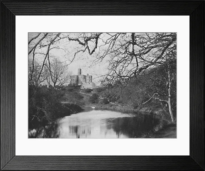 Framed Print : Warkworth Castle, c1896. Artist: M Aunty Framed Print : Warkworth Castle, c1896. Artist: M Aunty
