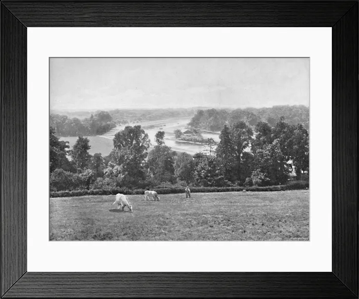 Framed Print : From Richmond Hill, Surrey, c1896. Artist: York & Son Framed Print : From Richmond Hill, Surrey, c1896. Artist: York & Son