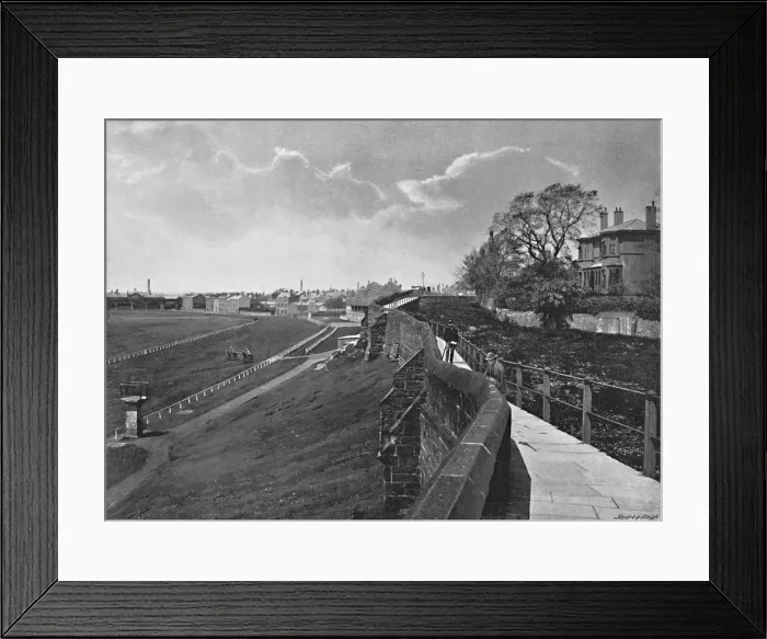 Framed Print : The Wall and Roodee, Chester, c1896. Artist: Catherall & Pritchard Framed Print : The Wall and Roodee, Chester, c1896. Artist: Catherall & Pritchard