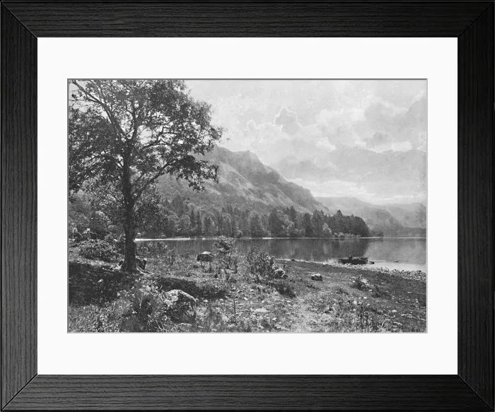 Framed Print : Falcon Crag, Derwentwater, c1896. Artist: Alfred Petit Framed Print : Falcon Crag, Derwentwater, c1896. Artist: Alfred Petit