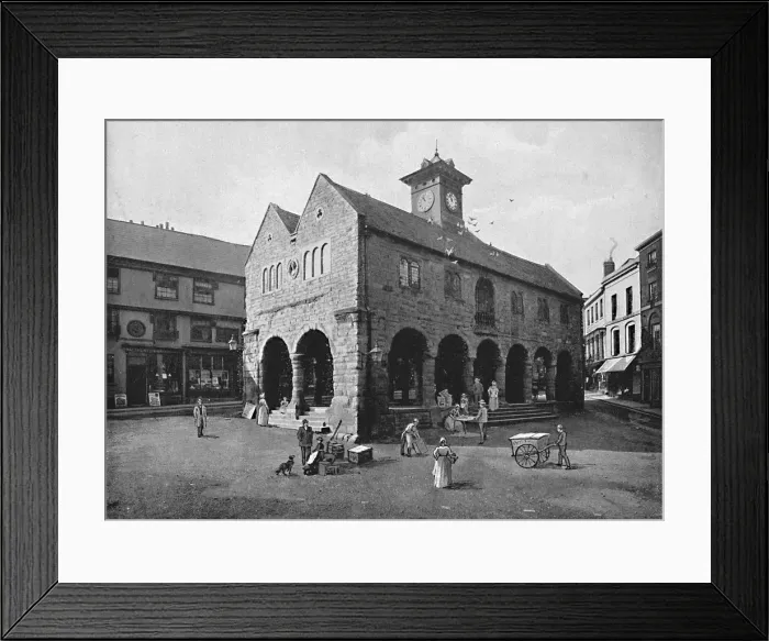 Framed Print : Market Hall and Kyrles House, Ross, c1896. Artist: Valentine & Sons Framed Print : Market Hall and Kyrles House, Ross, c1896. Artist: Valentine & Sons