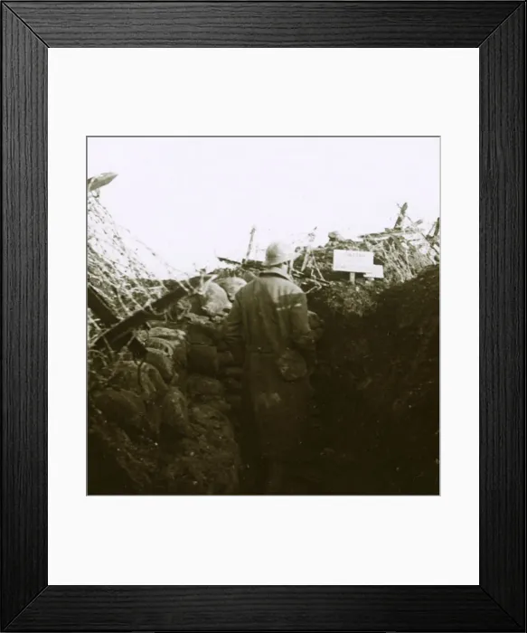 Framed Print : Trenches, Cornille, France, c1914-c1918 Framed Print : Trenches, Cornille, France, c1914-c1918