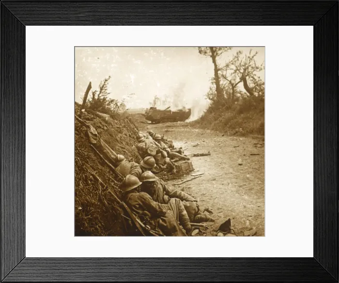 Framed Print : The taking of Courcelles, northern France, June 1918 Framed Print : The taking of Courcelles, northern France, June 1918