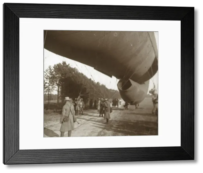 Framed Print : Raising of an observation balloon, Somme, northern France, 1916 Framed Print : Raising of an observation balloon, Somme, northern France, 1916