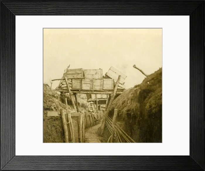 Framed Print : Trenches near Les Eparges, northern France, c1914-c1918 Framed Print : Trenches near Les Eparges, northern France, c1914-c1918