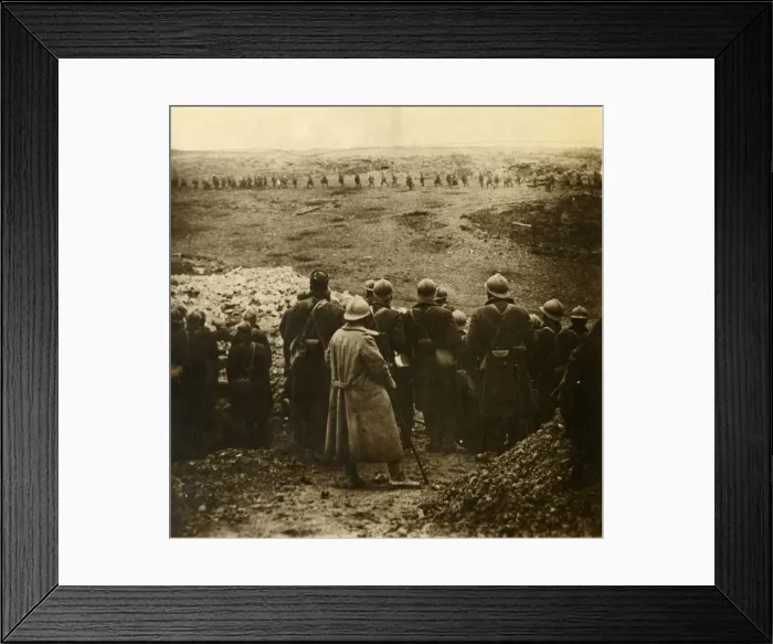 Framed Print : Attack at Douaumont, northern France, December 1916 Framed Print : Attack at Douaumont, northern France, December 1916