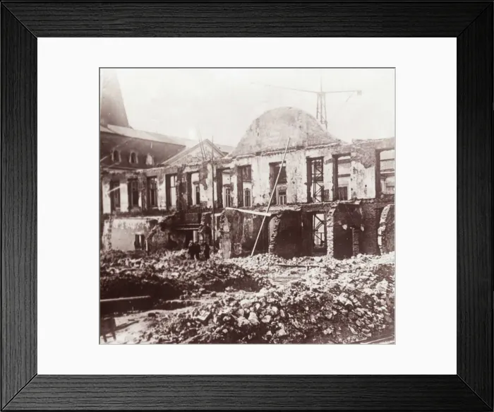Framed Print : Ruins, Louvain, Belgium, c1914-c1918 Framed Print : Ruins, Louvain, Belgium, c1914-c1918