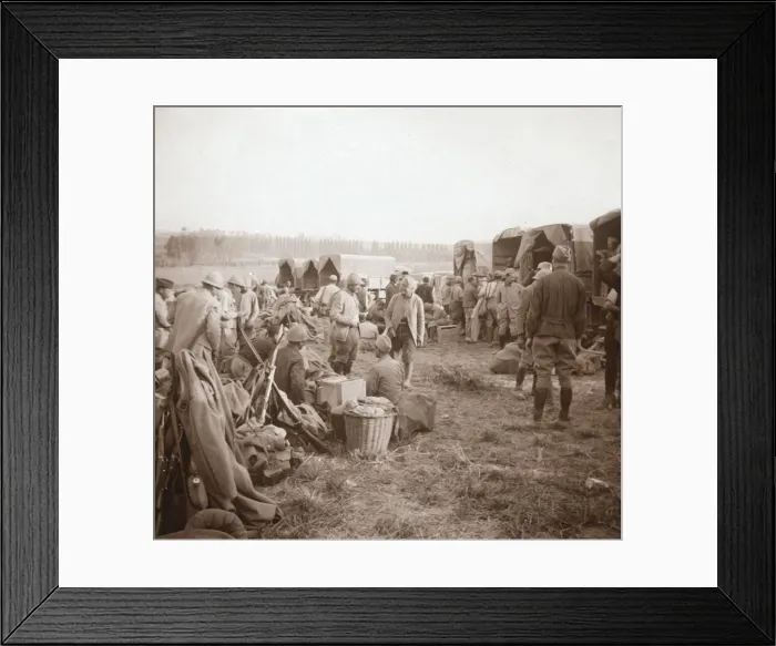 Framed Print : Rest-stop, Genicourt, northern France, c1914-c1918 Framed Print : Rest-stop, Genicourt, northern France, c1914-c1918