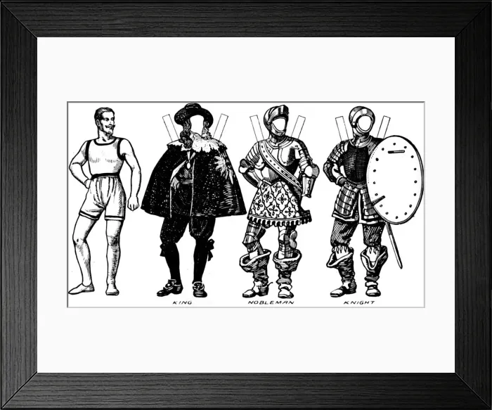Framed Print : The Great Gallery of Historic Costume: Some Dresses of Charles The Firsts Time, c1934 Framed Print : The Great Gallery of Historic Costume: Some Dresses of Charles The Firsts Time, c1934