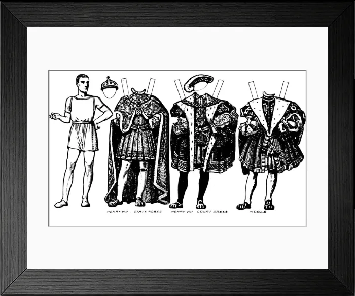 Framed Print : The Great Gallery of British Costume: Dress Worn in Henry The Eighths Time, c1934 Framed Print : The Great Gallery of British Costume: Dress Worn in Henry The Eighths Time, c1934