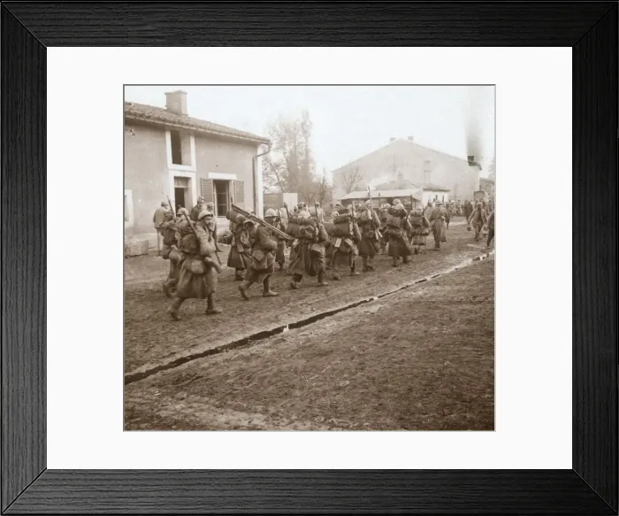 Framed Print : Going up the line to Verdun, northern France, c1914-c1918 Framed Print : Going up the line to Verdun, northern France, c1914-c1918