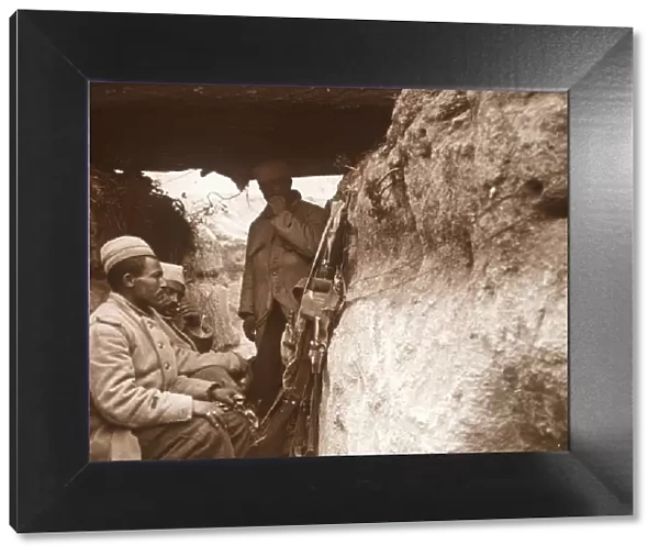 North African infantry in trenches, c1914-c1918
