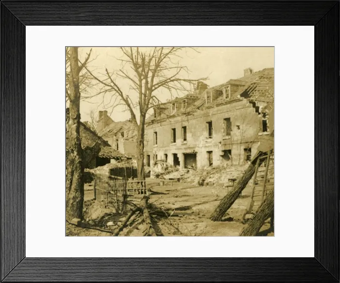 Framed Print : The glassworks at Soissons, northern France, c1914-c1918 Framed Print : The glassworks at Soissons, northern France, c1914-c1918