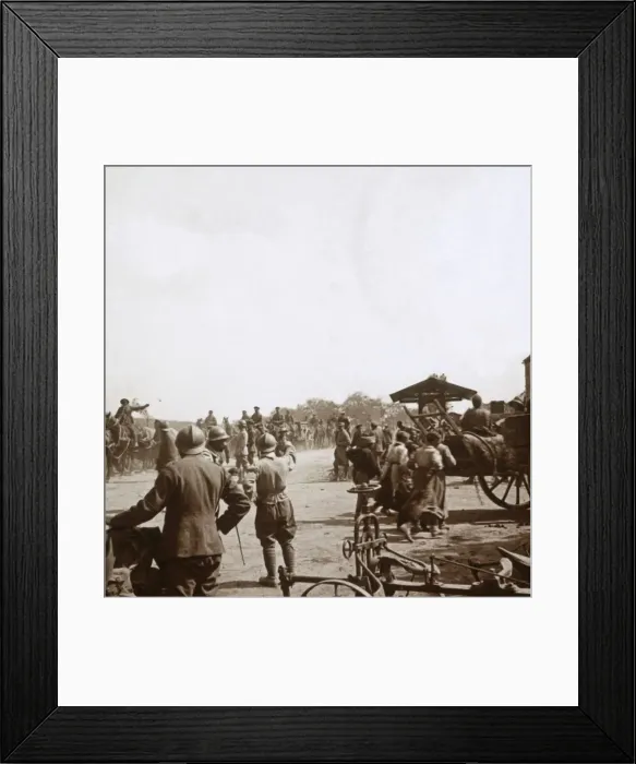Framed Print : French soldiers, Igny, Northern France, c1914-c1918 Framed Print : French soldiers, Igny, Northern France, c1914-c1918