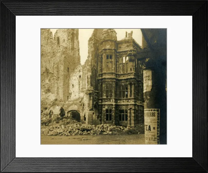 Framed Print : Hotel de Ville, Arras, northern France, c1914-c1918 Framed Print : Hotel de Ville, Arras, northern France, c1914-c1918