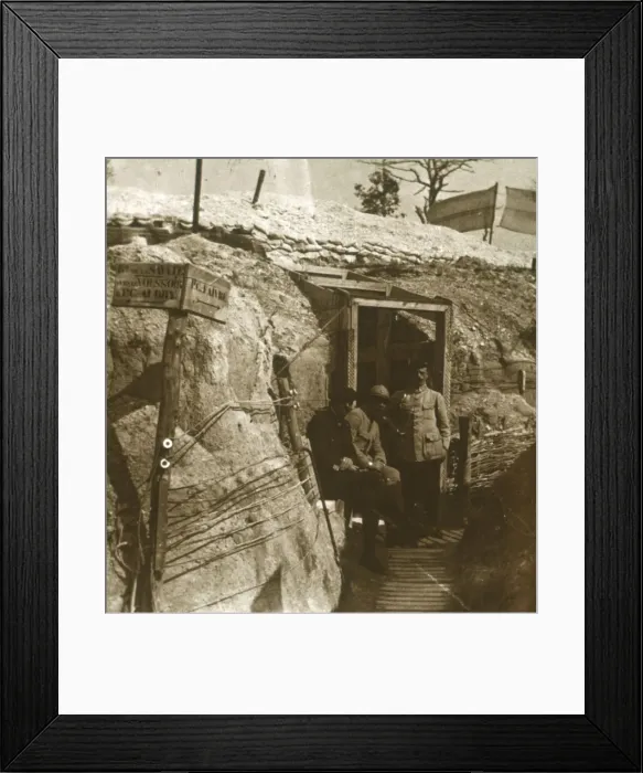 Framed Print : Trenches, Champagne, northern France, c1914-c1918 Framed Print : Trenches, Champagne, northern France, c1914-c1918