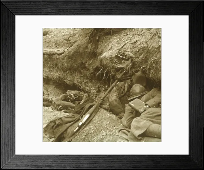 Framed Print : Siesta, Verdun, northern France, 1916 Framed Print : Siesta, Verdun, northern France, 1916