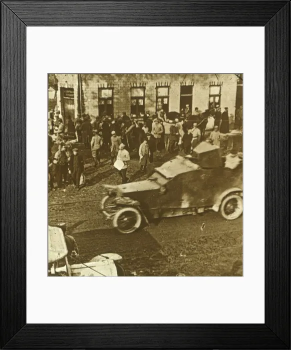 Framed Print : Armoured car, France, c1916-c1918 Framed Print : Armoured car, France, c1916-c1918