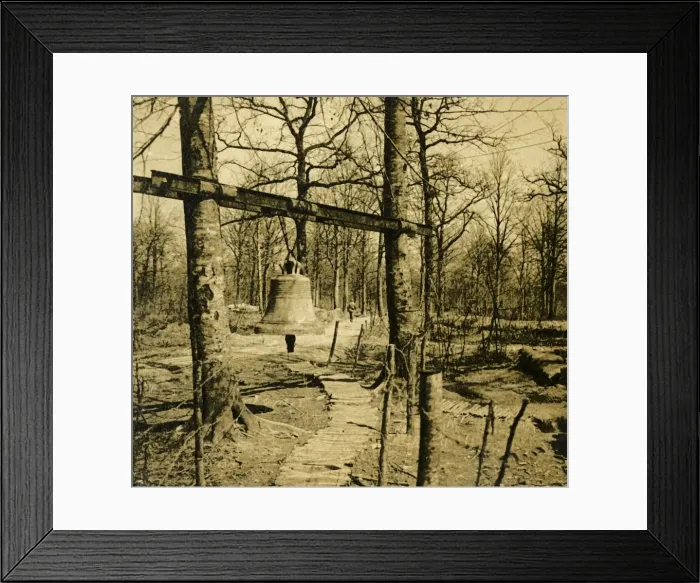 Framed Print : Bell to warn of gas attack, c1914-c1918
