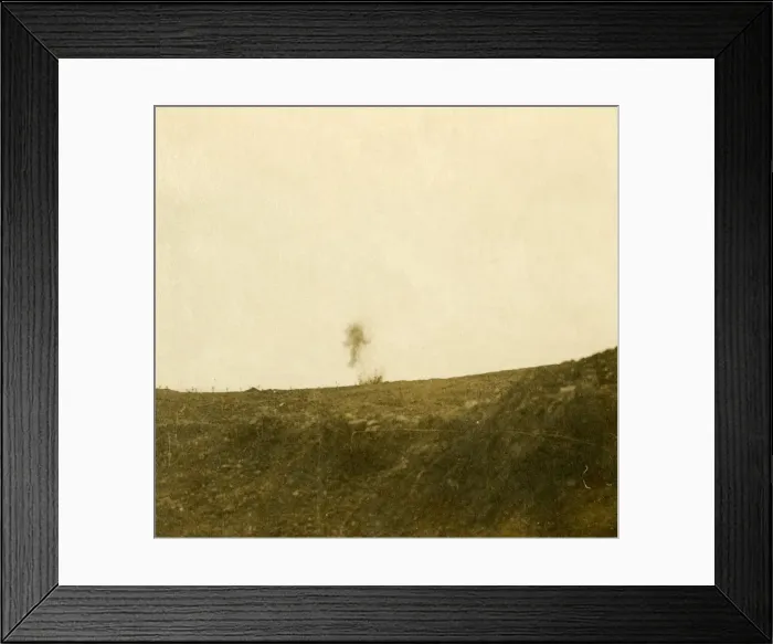 Framed Print : Bomb exploding, c1914-c1918 Framed Print : Bomb exploding, c1914-c1918