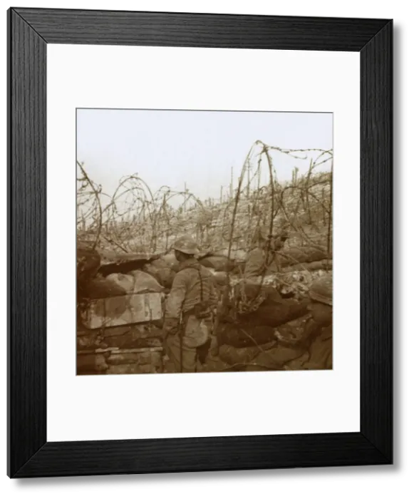 Framed Print : Fosse Froide trench, Champagne, northern France, c1914-c1918 Framed Print : Fosse Froide trench, Champagne, northern France, c1914-c1918