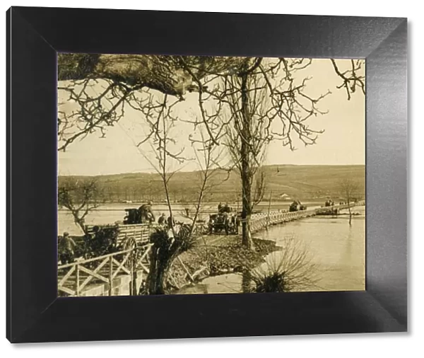 Bridge over the River Meuse at Dugny, northern France, c1914-c1918