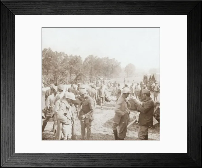 Framed Print : Rest stop, Genicourt, northern France, c1914-c1918 Framed Print : Rest stop, Genicourt, northern France, c1914-c1918