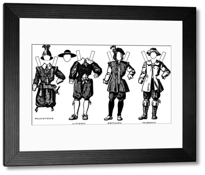 Framed Print : The Great Gallery of Historic Costume: Dress Worn in James The Firsts Reign, c1934 Framed Print : The Great Gallery of Historic Costume: Dress Worn in James The Firsts Reign, c1934