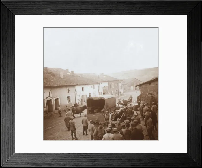 Framed Print : Truck and heavy artillery, Genicourt, northern France, c1914-c1918 Framed Print : Truck and heavy artillery, Genicourt, northern France, c1914-c1918