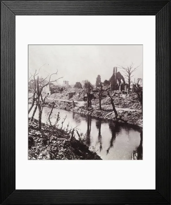 Framed Print : Banks of the Yser, Belgium, c1914-c1918 Framed Print : Banks of the Yser, Belgium, c1914-c1918