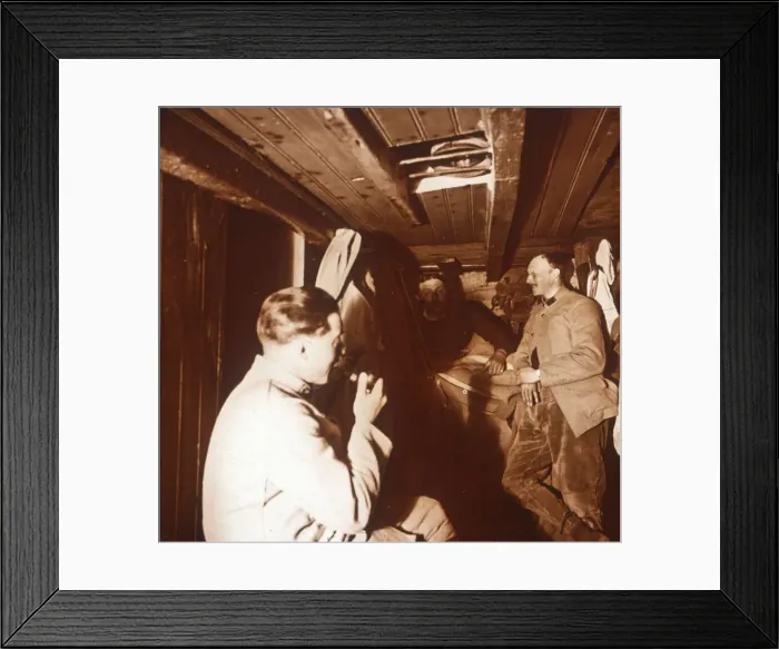 Framed Print : Soldiers in trenches, Genicourt, northern France, c1914-c1918 Framed Print : Soldiers in trenches, Genicourt, northern France, c1914-c1918