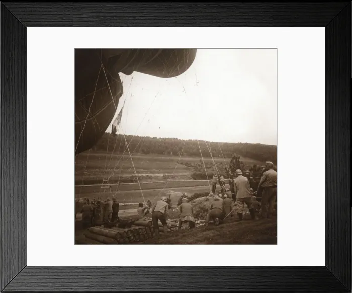 Framed Print : Barrage balloon, Genicourt, northern France, c1914-c1918 Framed Print : Barrage balloon, Genicourt, northern France, c1914-c1918
