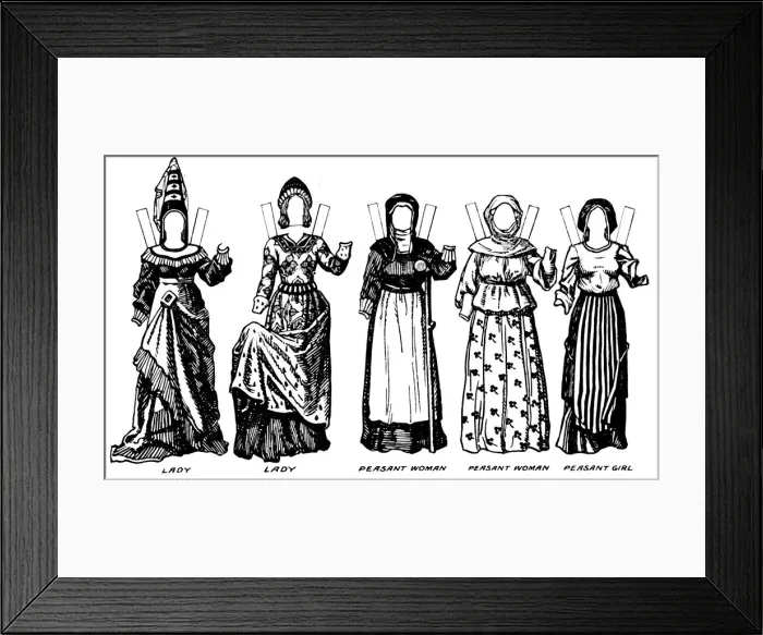 Framed Print : The Gallery of British Costume: The Dresses Worn In Richard IIIs Reign, c1934 Framed Print : The Gallery of British Costume: The Dresses Worn In Richard IIIs Reign, c1934
