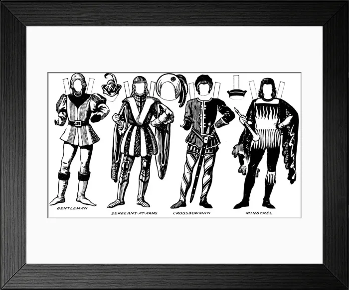 Framed Print : The Gallery of British Costume: The Dresses Worn In Richard IIIs Reign, c1934 Framed Print : The Gallery of British Costume: The Dresses Worn In Richard IIIs Reign, c1934