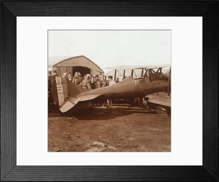 Framed Print : Return of fighter plane, c1914-c1918 Framed Print : Return of fighter plane, c1914-c1918