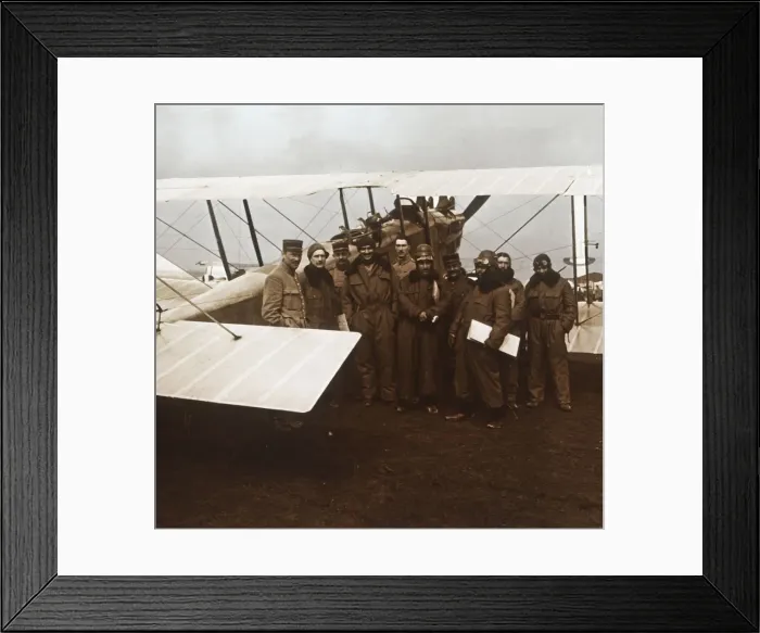 Framed Print : Squadron at Sommesous, northern France, c1914-c1918 Framed Print : Squadron at Sommesous, northern France, c1914-c1918