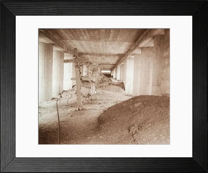 Framed Print : Bayonet Trench, Verdun, northern France, c1916-c1918 Framed Print : Bayonet Trench, Verdun, northern France, c1916-c1918