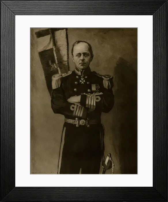 Framed Print : Captain Robert F. Scott, R. N. C. V. O. c1900-1910, (1913). Artist: Emery Walker Framed Print : Captain Robert F. Scott, R. N. C. V. O. c1900-1910, (1913). Artist: Emery Walker