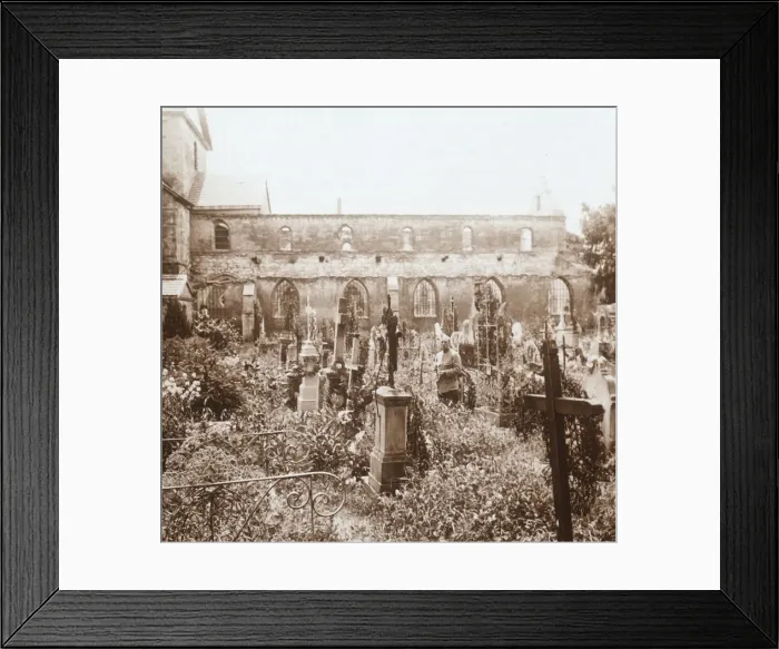 Framed Print : Roofless church, Marne, northern France, c1914-c1918 Framed Print : Roofless church, Marne, northern France, c1914-c1918
