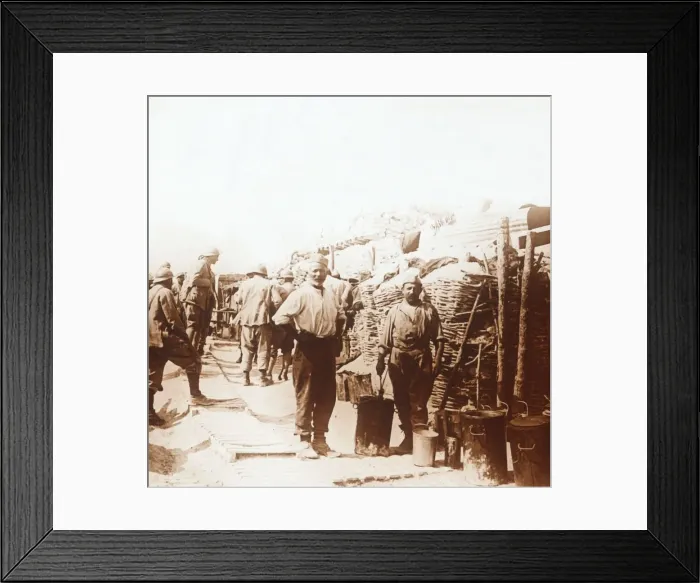 Framed Print : Soldiers in the trenches, Belgium, c1914-c1918 Framed Print : Soldiers in the trenches, Belgium, c1914-c1918