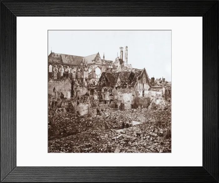 Framed Print : Soissons Cathedral, Soissons, northern France, c1914-c1918 Framed Print : Soissons Cathedral, Soissons, northern France, c1914-c1918