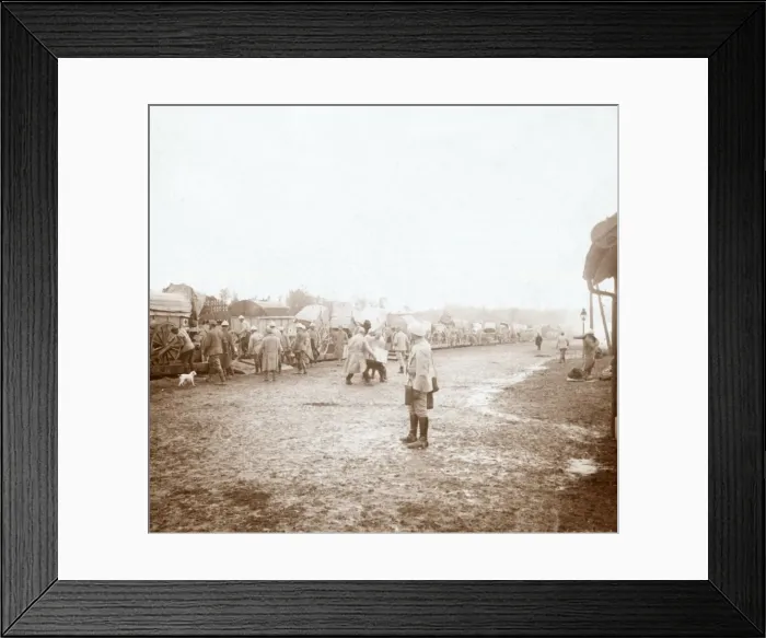 Framed Print : Arriving at Revigny, northern France, c1914-c1918 Framed Print : Arriving at Revigny, northern France, c1914-c1918