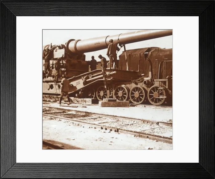 Framed Print : 370 railway gun named Louise, Mailly, northern France, c1914-c1918 Framed Print : 370 railway gun named Louise, Mailly, northern France, c1914-c1918